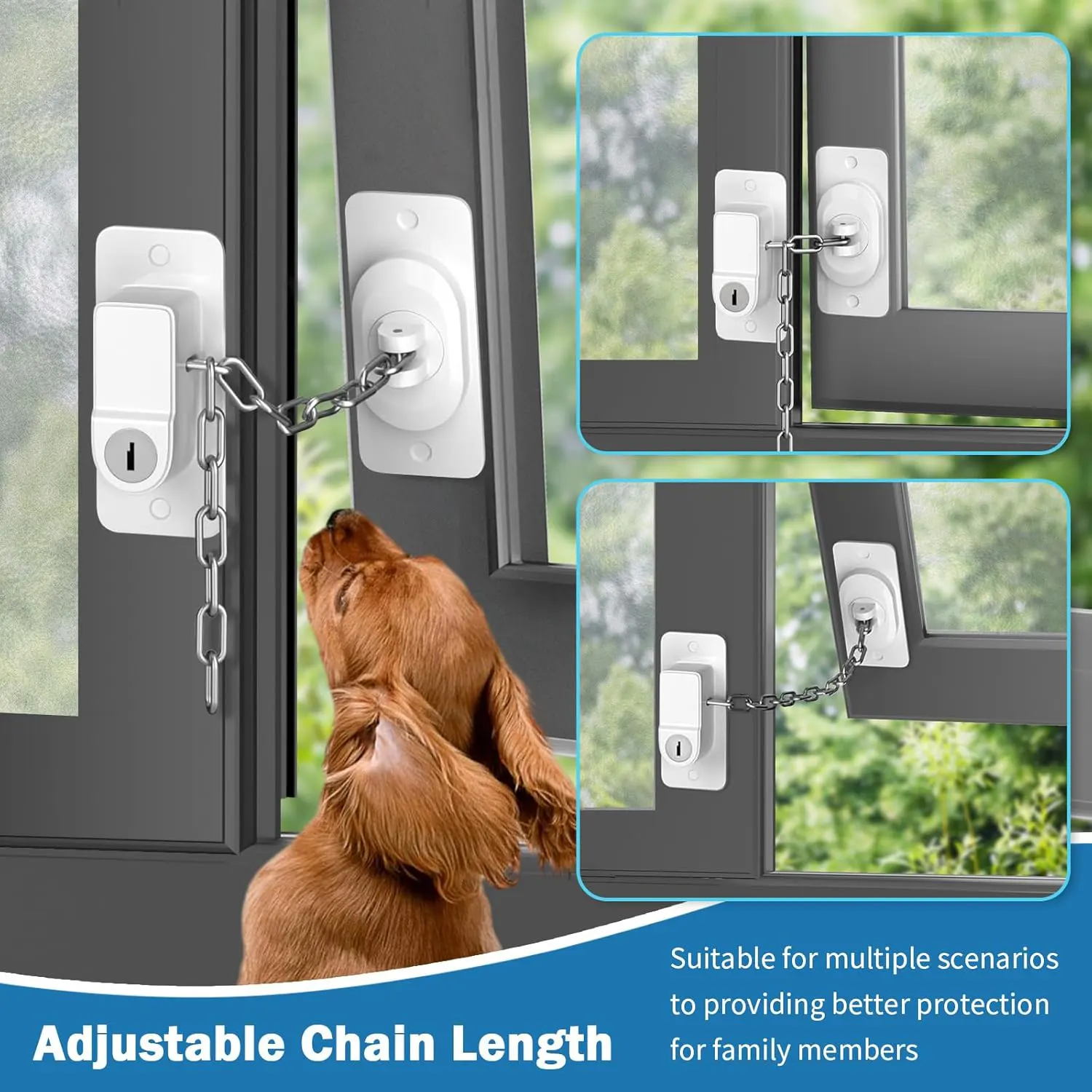 Refrigerator And Window Lock, White, 054-9