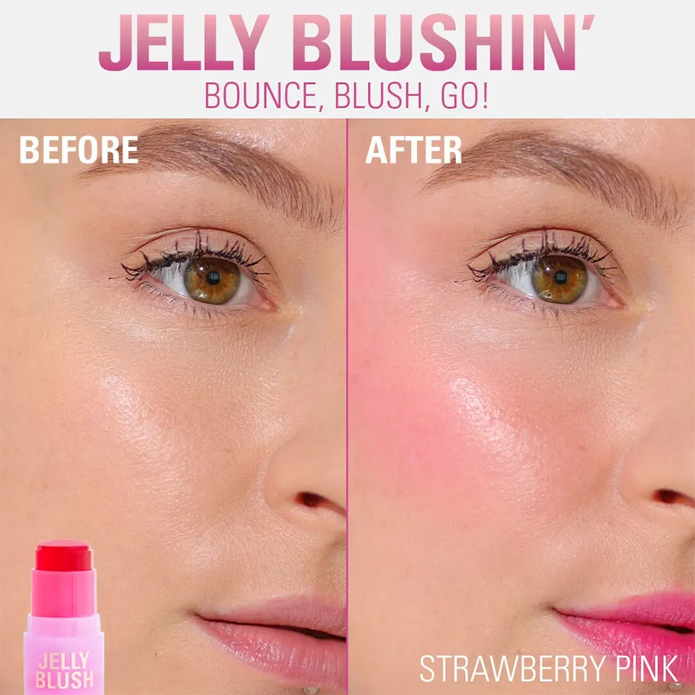 Revolution Blush Jelly Lip & Cheek Tint, Strawberry Pink