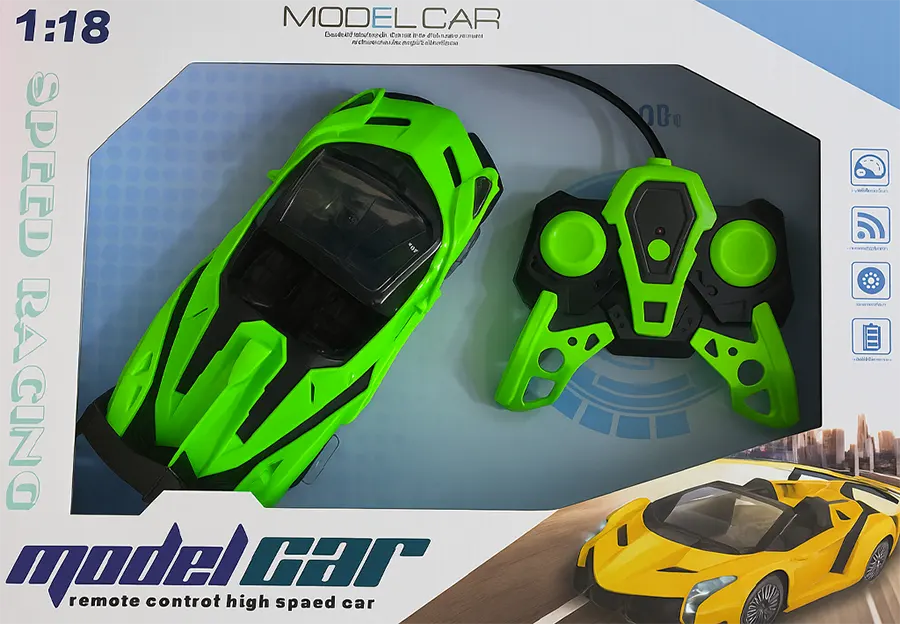 Racing car, remote control, yellow, 6077