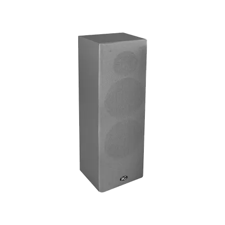 ITC Indoor Wall Speaker, 20 Watts, 2 4" Woofers and 1 2.5" Tweeter, Grey, T-302