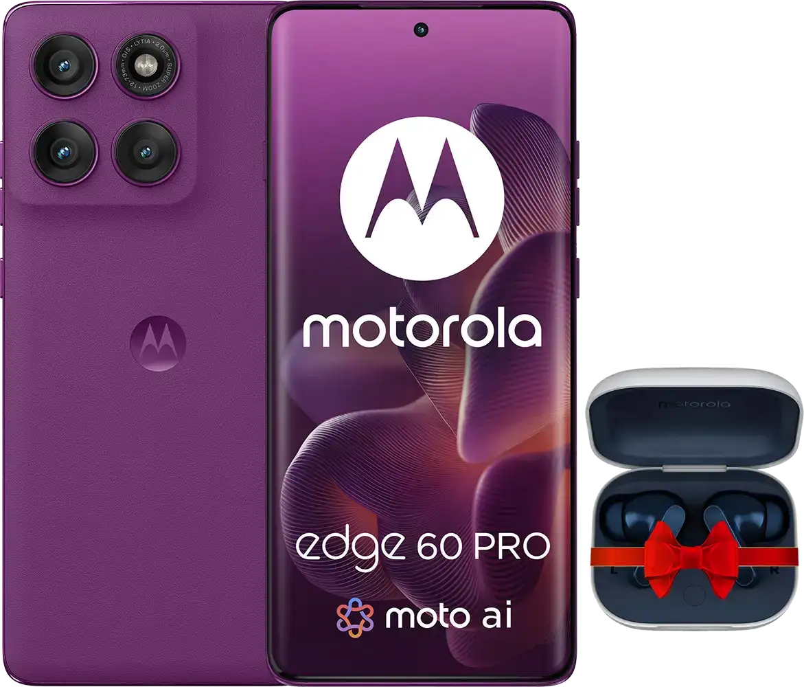 موتورولا ايدج 60 برو، ثنائي الشريحة، ذاكرة 512 جيجابايت، رامات 12 جيجابايت، شبكة الجيل الخامس، بنفسجي + سماعة اير بودز موتو هدية