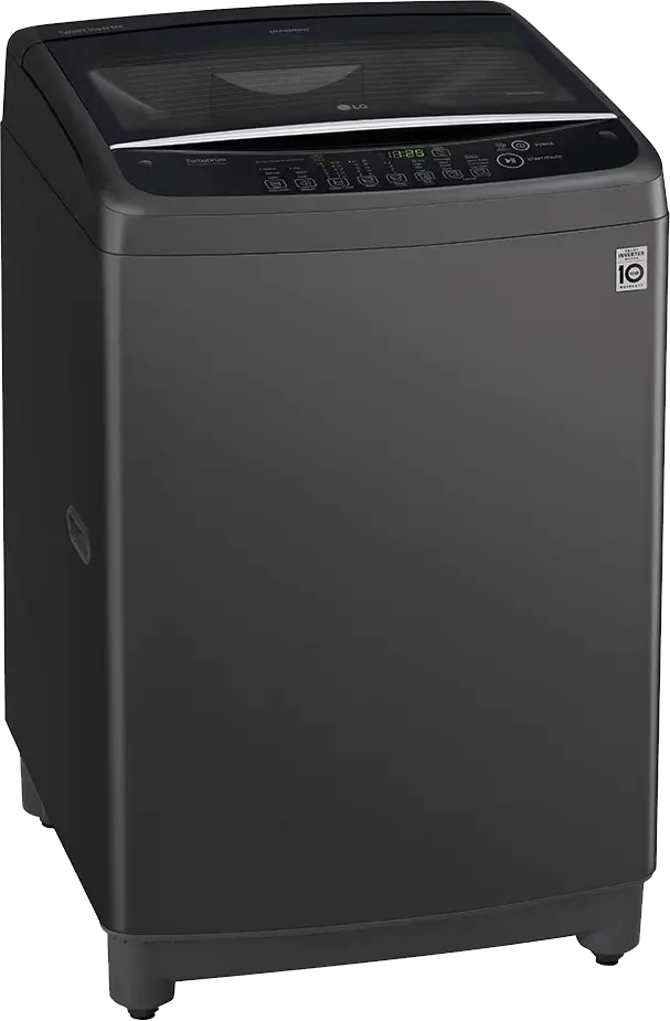 غسالة فوق اتوماتيك إل جي تحميل علوي، 14 كيلو، موتور إنفرتر، شاشة ديجيتال، باب soft close، أسود، T1466NEHGB