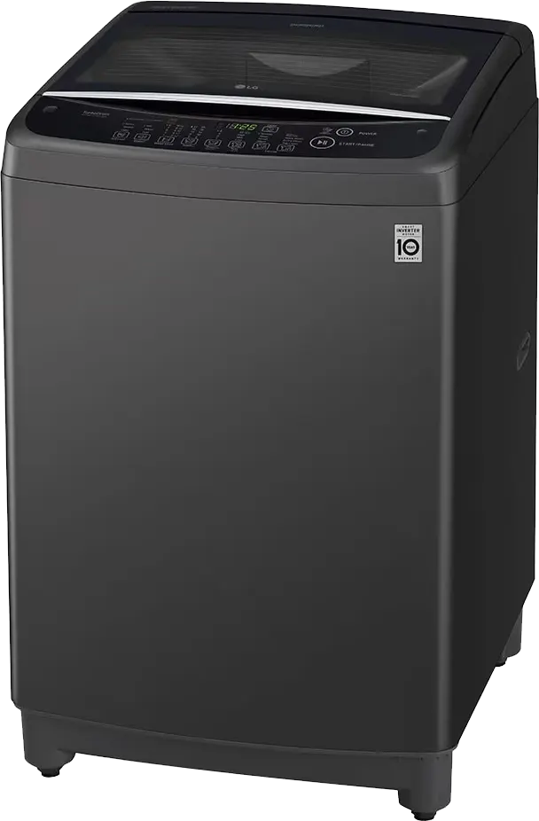 غسالة فوق اتوماتيك إل جي تحميل علوي، 14 كيلو، موتور إنفرتر، شاشة ديجيتال، باب soft close، أسود، T1466NEHGB