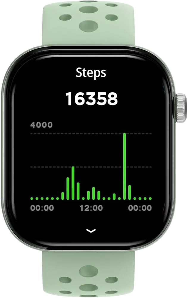 ساعة انفينيكس الذكية XWatch H4، شاشة لمس FHD مقاس 2.04 بوصة، بلوتوث V5.3، مقاومة للماء IP68، بطارية 300 مللي أمبير، سوار سيليكون، أخضر