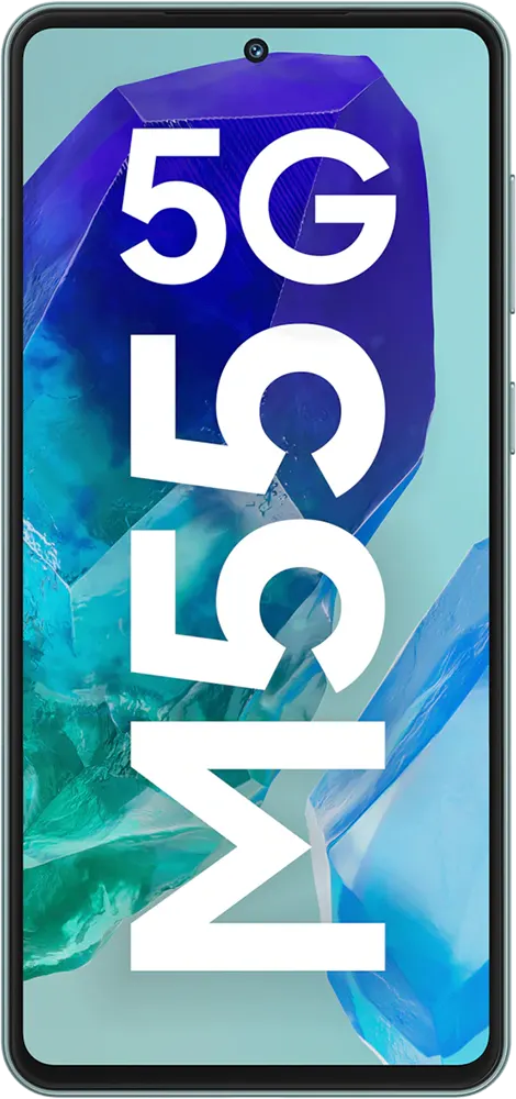 موبايل سامسونج جلاكسي M55 ، ثنائي الشريحة، ذاكرة داخلية 256 جيجابايت، رامات 8 جيجابايت، شبكة الجيل الخامس، أخضر