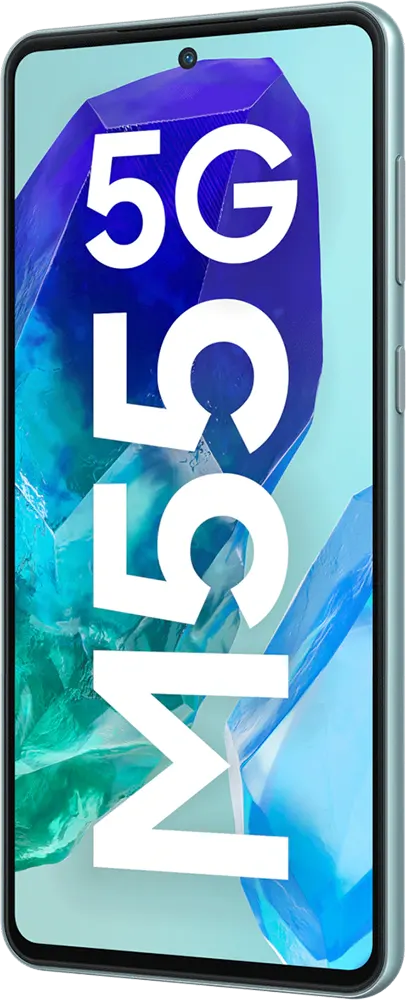 موبايل سامسونج جلاكسي M55 ، ثنائي الشريحة، ذاكرة داخلية 256 جيجابايت، رامات 8 جيجابايت، شبكة الجيل الخامس، أخضر