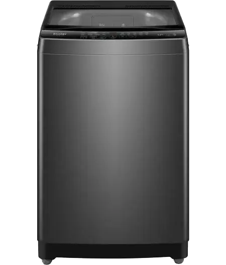 غسالة ملابس فوق اتوماتيك هاير تحميل علوي، 13 كيلو، شاشة ديجيتال، باب هايدروليك، فضي غامق، HWM130-316S8