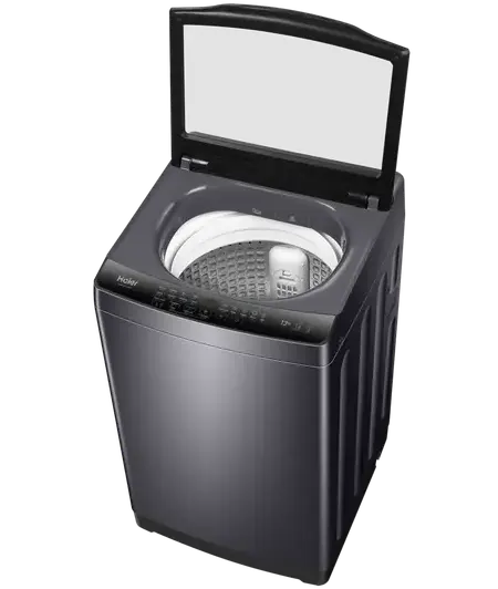 غسالة ملابس فوق اتوماتيك هاير تحميل علوي، 13 كيلو، شاشة ديجيتال، باب هايدروليك، فضي غامق، HWM130-316S8