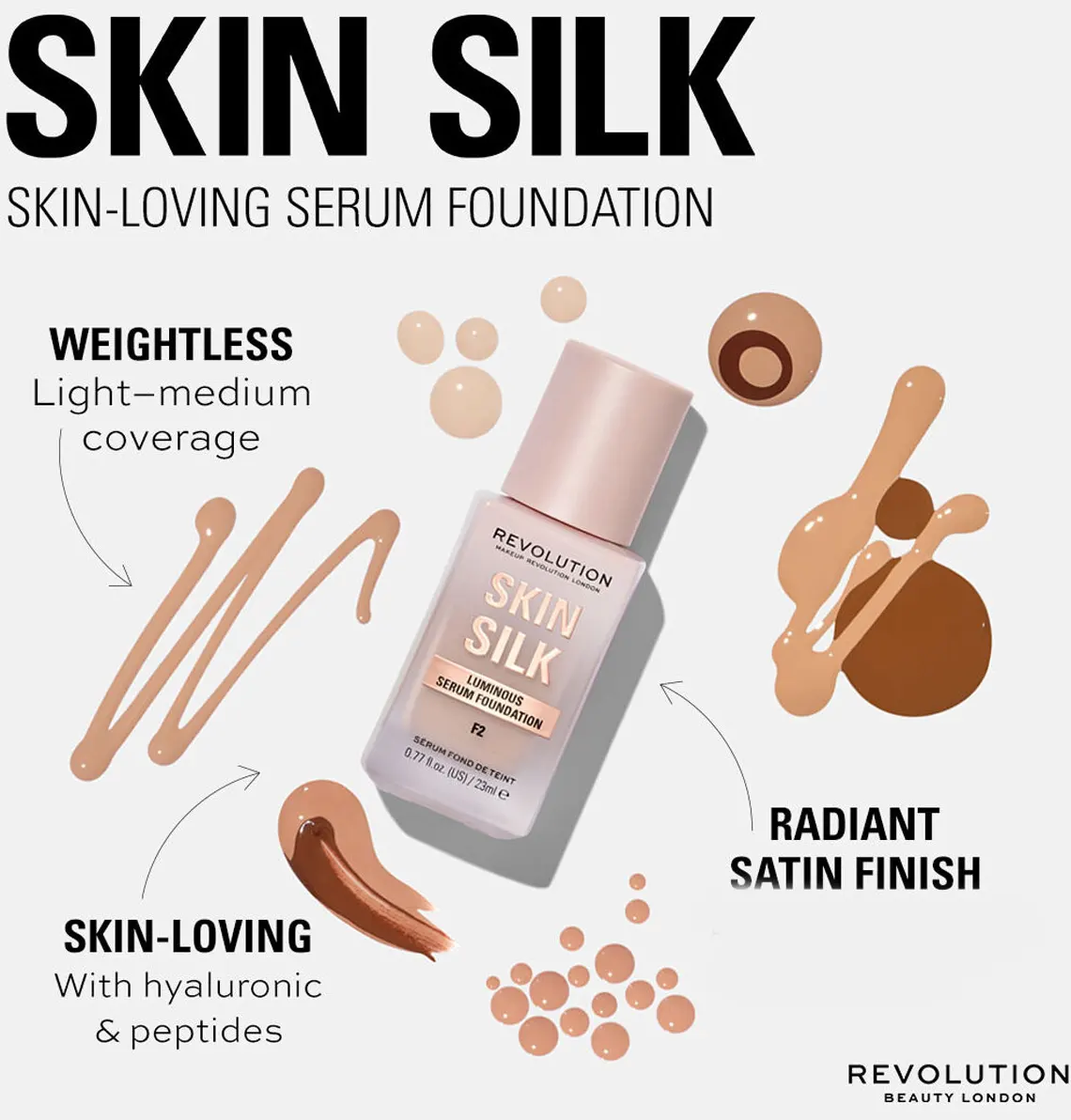 Revolution Skin Silk Serum Foundation, F3