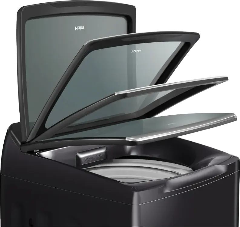 غسالة ملابس فوق اتوماتيك هاير تحميل علوي، 12 كيلو، شاشة ديجيتال، موتور انفرتر، باب هايدروليك، رمادي غامق، HWM120-B2178S8