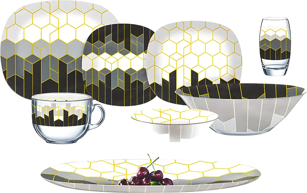 طقم عشاء أركوبيركس لومينارك بيتوش 38 قطعة، رمادي، V9550