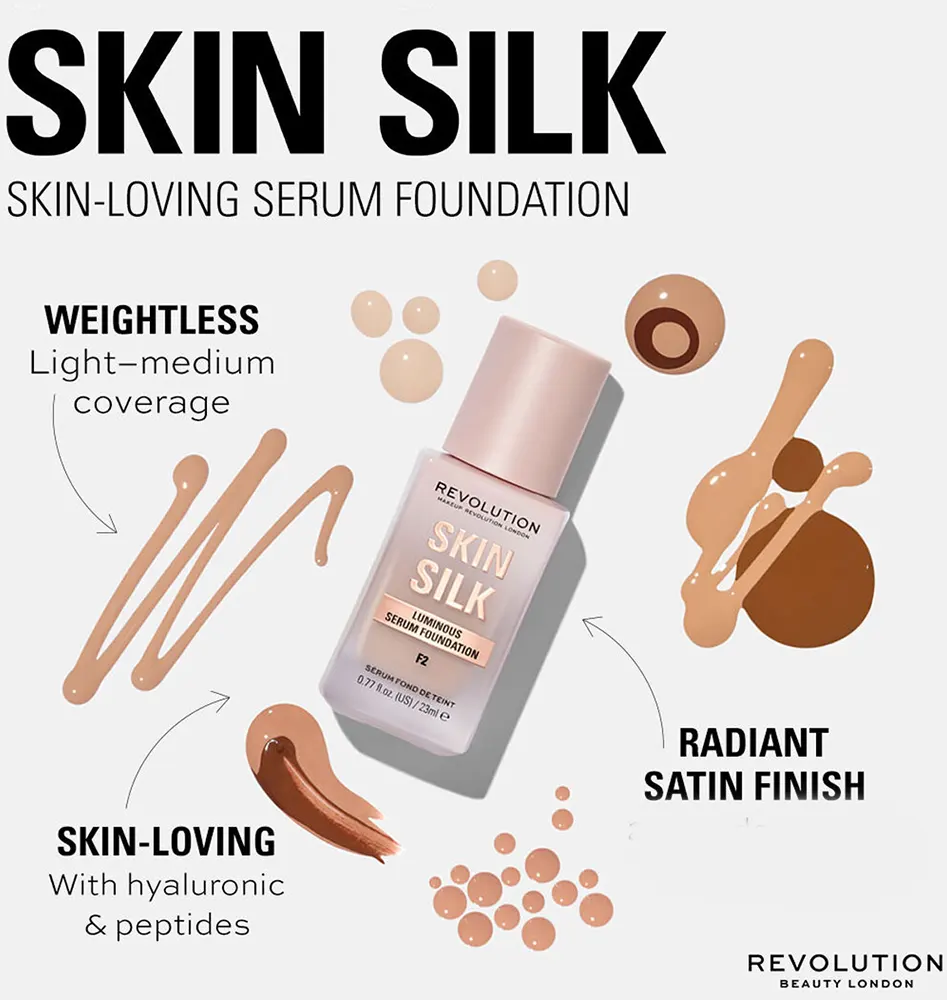 Revolution Skin Silk Serum Foundation, F1
