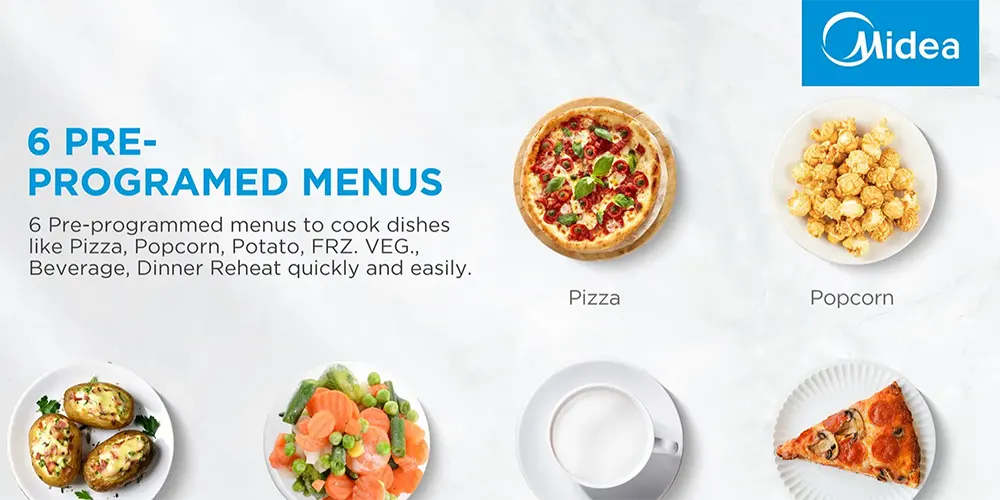 ميكروويف ميديا سولو ، 32 لتر ، 900 وات ، شاشة ديجيتال تعمل باللمس ، سيلفر ، EM0P042MX-S ، (بضمان ميراكو )