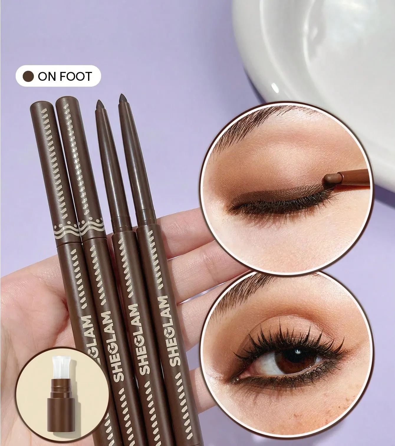 كحل وايلاينر للعيون شيجلام سموك كلاودز مجموعة ، بني