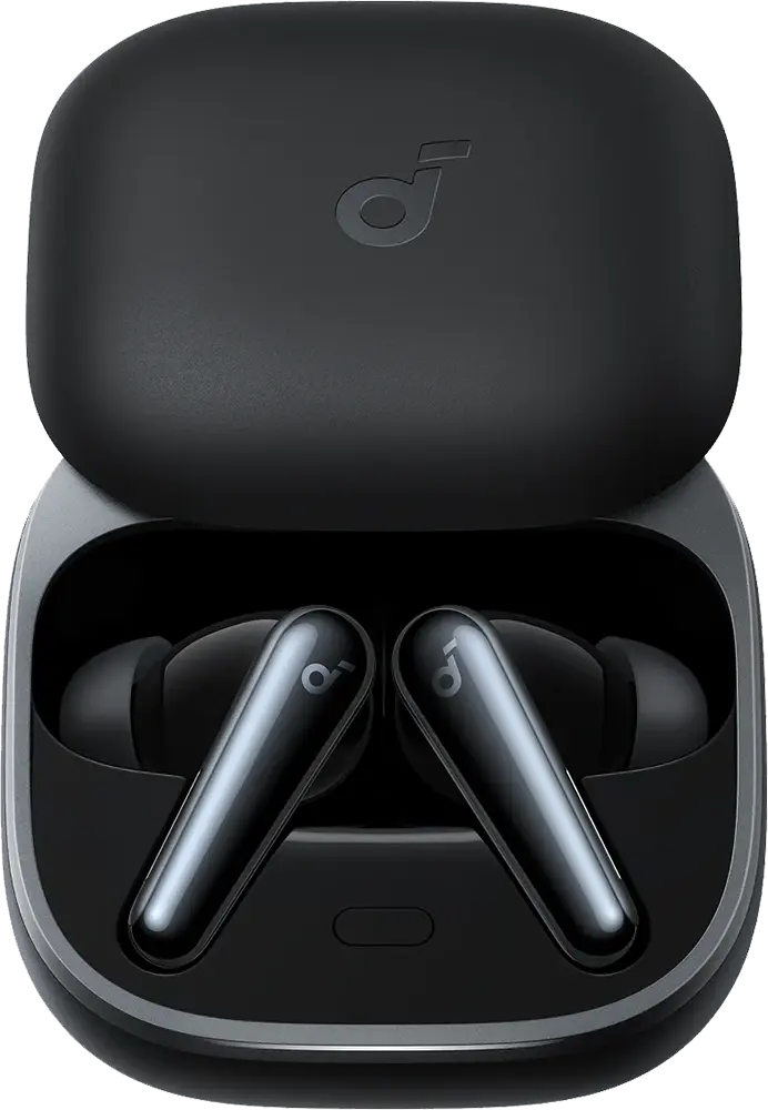 سماعة أذن لاسلكية أنكر ساوندكور ليبرتي 5، بلوتوث 5.4، مقاومة للماء ip55، إلغاء ضوضاء نشط تكيفي 3.0، وقت تشغيل 48 ساعة، اسود، A3957H11