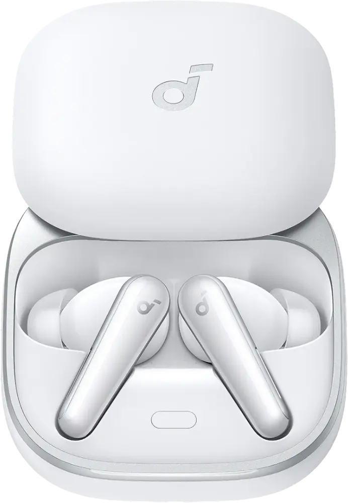 Anker Soundcore Liberty 5 Wireless Earbuds, Bluetooth 5.4, IP55 Water Resistant, Adaptive Active Noise Cancellation 3.0, 48H Playtime, White, A3957H21