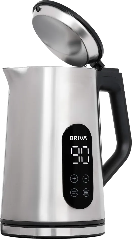 Briva Stainless Steel Kettle 1.7L, 2200W, Digital Display, Silver, Model WK190
