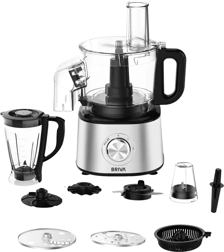 Briva Power Chef Food Processor, 1000 Watt, 1.4 Liter, Black, Model BH-KM176
