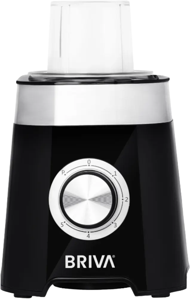 Briva Electric Blender, 500 Watts, 1.5 Liter Bowl, Grinder and Chopper, Black, B500-BH206