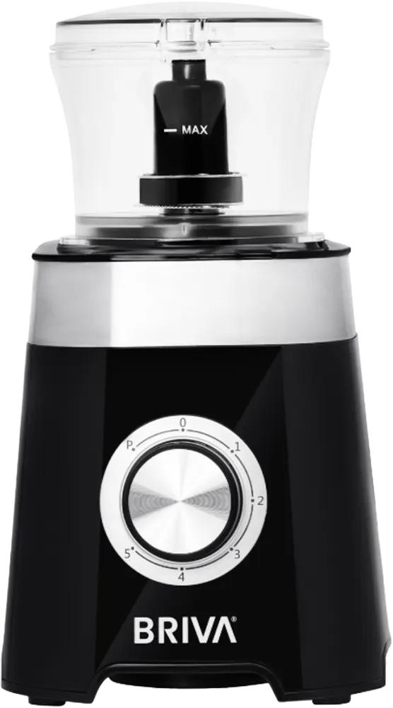 Briva Electric Blender, 500 Watts, 1.5 Liter Bowl, Grinder and Chopper, Black, B500-BH206