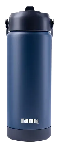 Tank Move Water Bottle, 550ml, Stainless Steel Bottle, Thermal Insulated, Leak Proof, Dark Blue