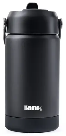 Tank Water Bottle, Stainless Steel, Bpa-free, Insulated, Leak-proof, Black, 350 Ml
