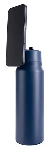 زجاجة مياه تانك ماغنت ستانلس ستيل خالية من مادة BPA، معزولة حراريًا، مانع للتسريب، كحلي ، 1000 مللي