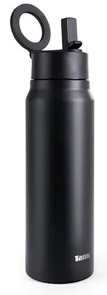 Tank Magnet Stainless Steel Water Bottle, Bpa-free, Insulated, Leak-proof, Black , 1000 Ml