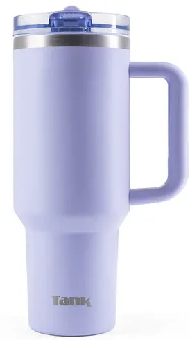 Tank Quencher Bottle, Stainless Steel, Bpa-free, Thermal Insulated, Leak-proof, Lavender , 1200 Ml