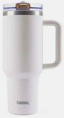 Tank Quencher Bottle, Stainless Steel, Bpa-free, Thermal Insulated, Leak-proof, Creamy, 1200 Ml