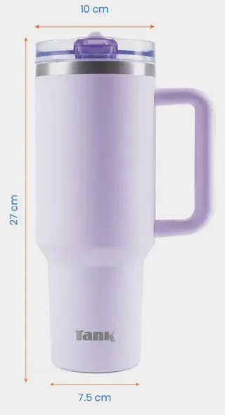 Tank Quencher Bottle, Stainless Steel, Bpa-free, Thermal Insulated, Leak-proof, Flora , 1200 Ml