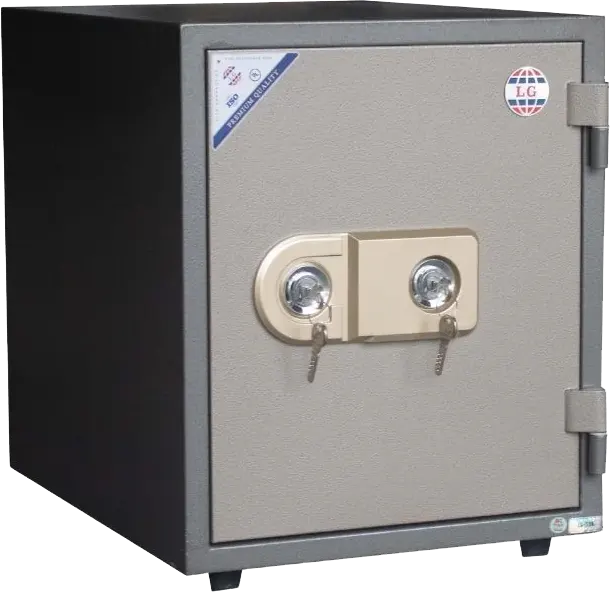 LG Vietnam Cash Safe, Dual Master Keys, Emergency Alarm, Fire Resistant, 51 x 42 x 48 cm, Grey, LG51K