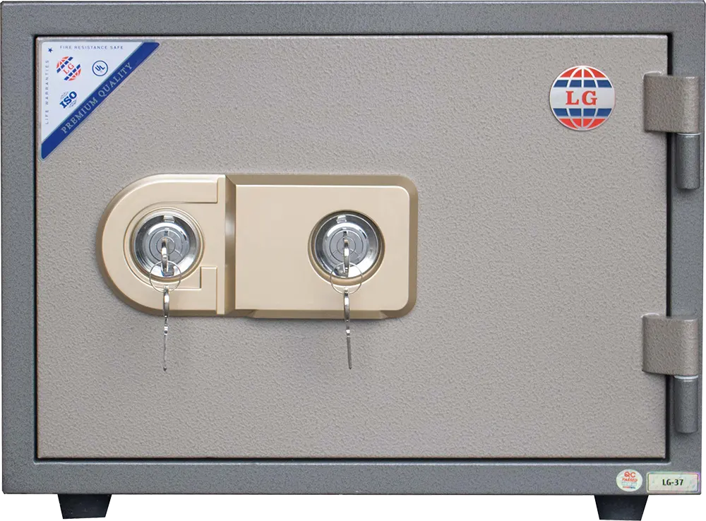 LG Vietnam Cash Safe, 2 Locks, Dual Master Keys for Security, Emergency Alarm, Fire-Resistant Reinforced Steel, 37 x 48 x 41 cm, LG37K