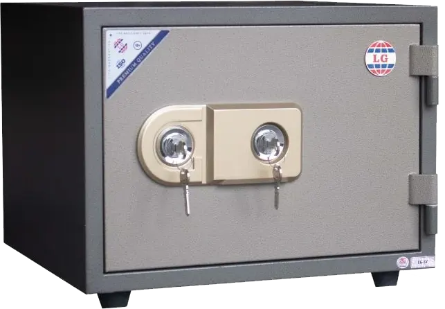 LG Vietnam Cash Safe, 2 Locks, Dual Master Keys for Security, Emergency Alarm, Fire-Resistant Reinforced Steel, 37 x 48 x 41 cm, LG37K
