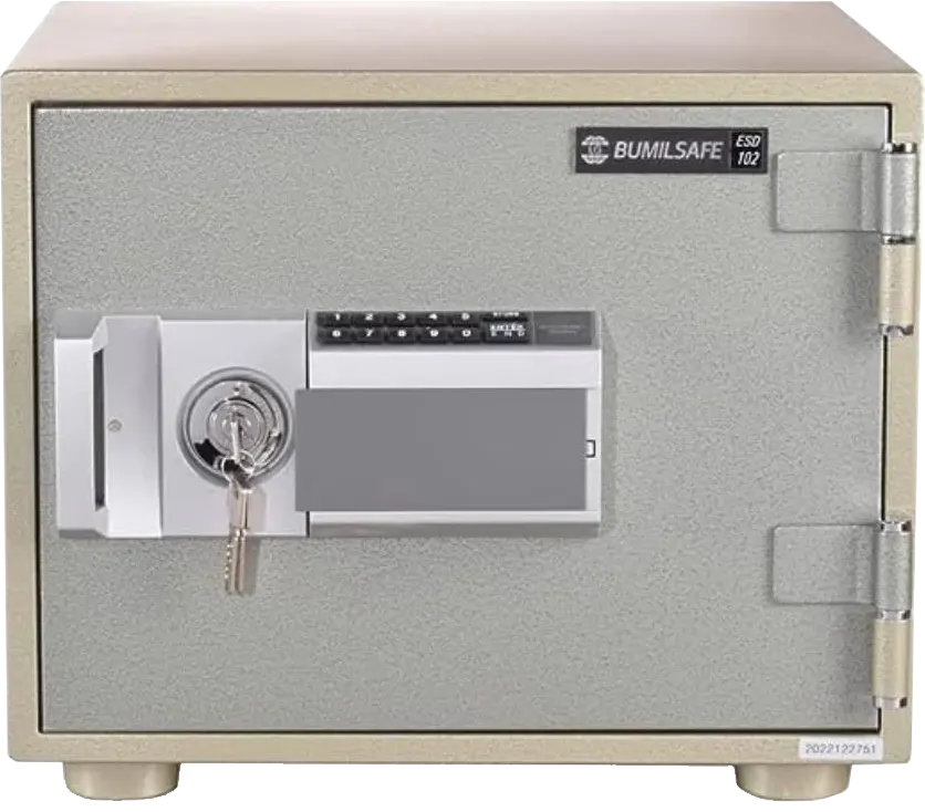 bumilSafe  Korean Cash Safe, Digital Keypad, Bulletproof, Fireproof, Shatterproof,  33 x 43 x 40 cm, ESD 102