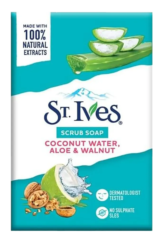 صابون مقشر بماء جوز الهند والصبار والجوز من سانت ايفز، 100 جم