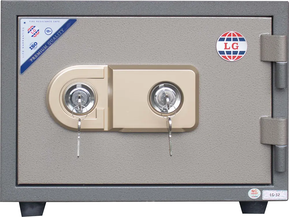 LG Vietnam Cash Safe, 2 Locks, Double Master Keys for Security, Fire Resistant, 32 x 42 x 37 cm, LG32K