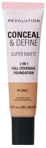 كريم أساس كونسيل آند ديفاين سوبر مات 2IN1 لتغطية كاملة من ريفولوشن ، 23 مل ، F9.5nc