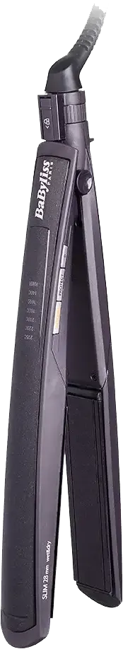 مكواة فرد الشعر بيبي ليس سليم، للاستخدام الجاف والرطب، 220 - 235 درجة سيليزيوس، أسود، ST327E