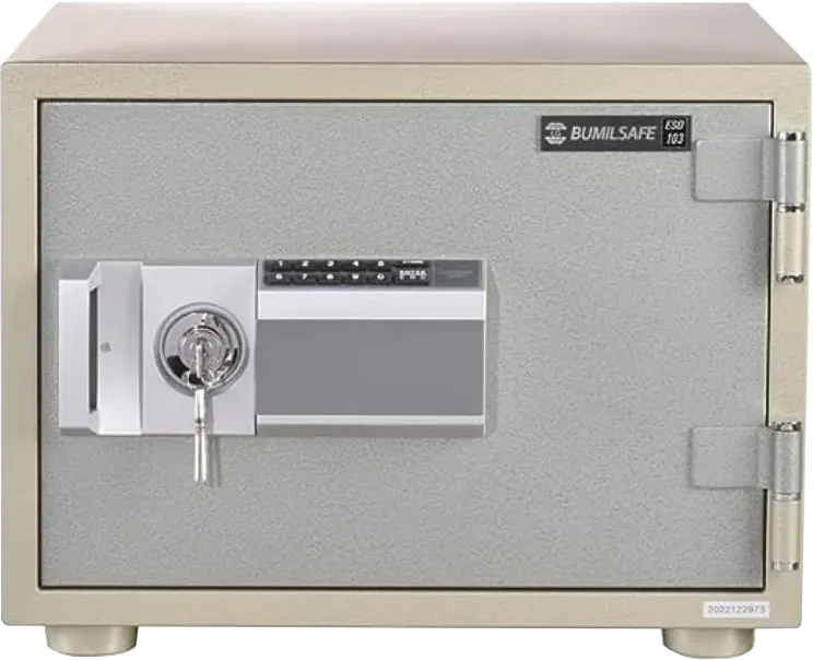 Bumilsafe  Korean Cash Safe, Digital Keypad, 2 Locks, Fire Resistant, 35 x 49 x 42 cm, ESD103