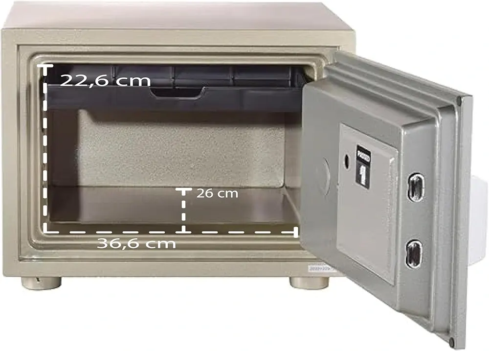 Bumilsafe  Korean Cash Safe, Digital Keypad, 2 Locks, Fire Resistant, 35 x 49 x 42 cm, ESD103