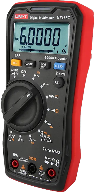 UNI-T Digital Multimeter, 600V, Black, UT117C