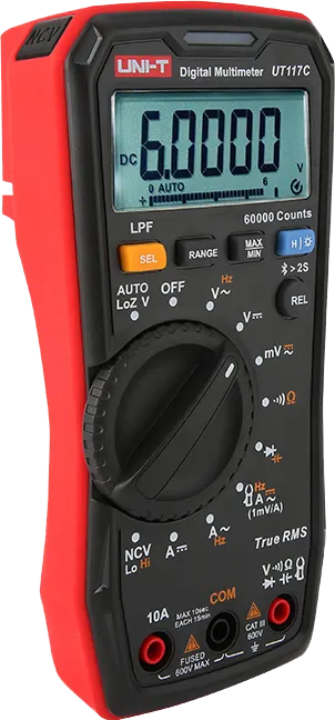 UNI-T Digital Multimeter, 600V, Black, UT117C