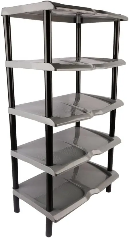 El Watania Classic Boot Rack, Black, 5 Floors