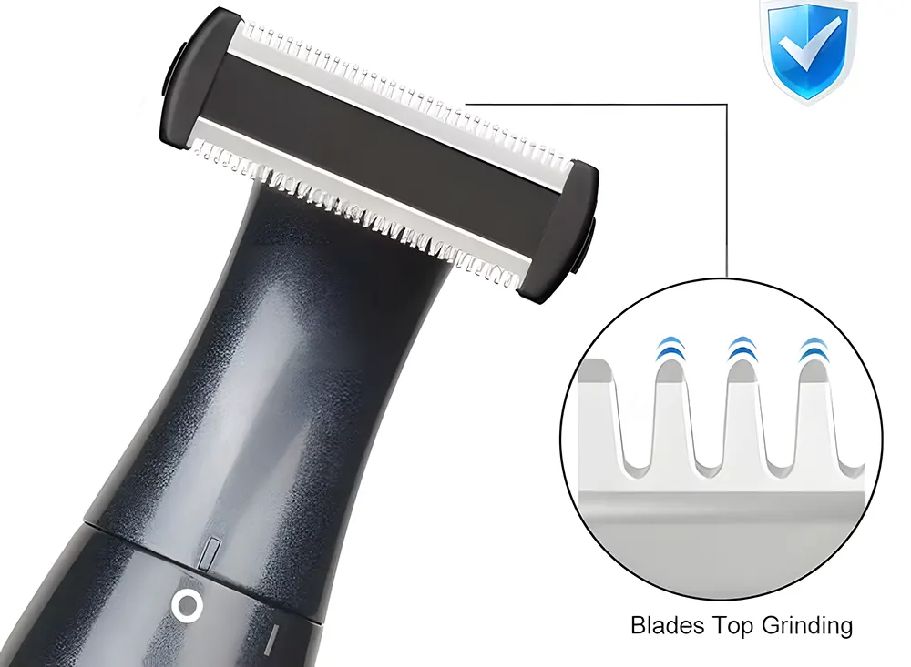 Kemei Rechargeable Waterproof Face and Body Shaver, Black, KM-1903