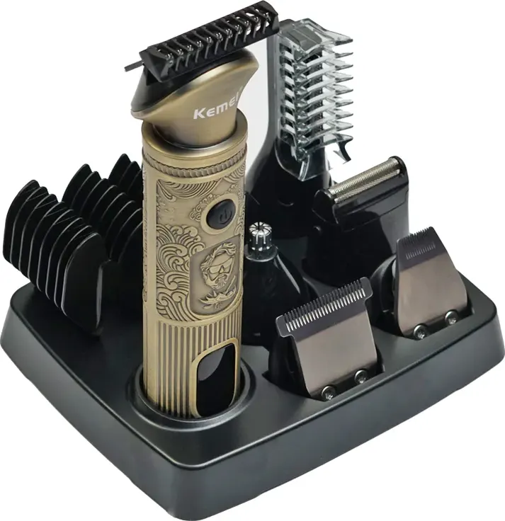Kemei 21-in-1 Multi-function Rechargeable Hair Clipper, Waterproof, Gold, KM-1637