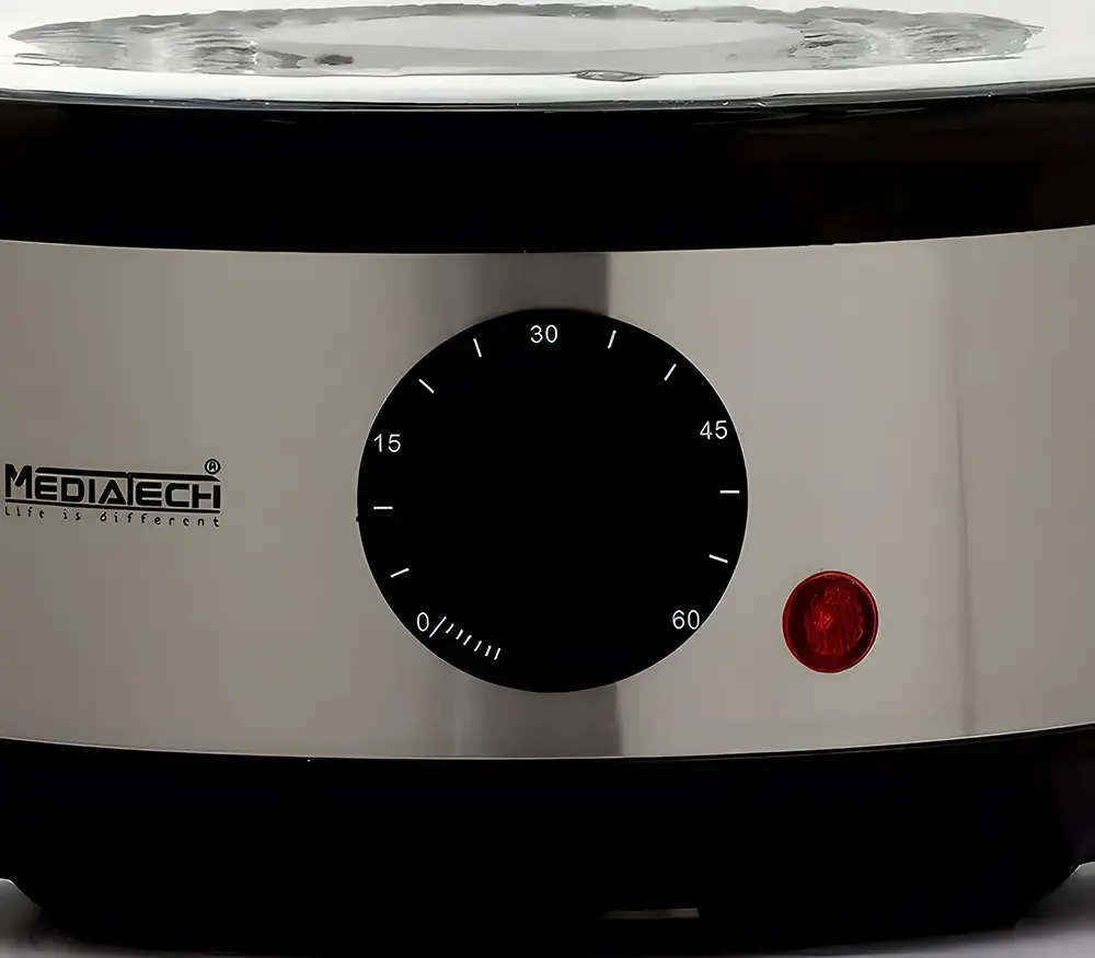 حلة طهي بالبخار ميديا تيك، 5 لتر، 3 طبقات، أسود، MT-FS88