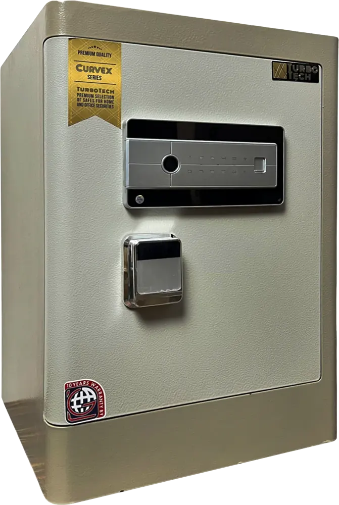 LG TurboTec Cash Safe, Curved Door, Fingerprint Lock, Steel Body, Secret Drawer, 60x40x35cm, BXG 60