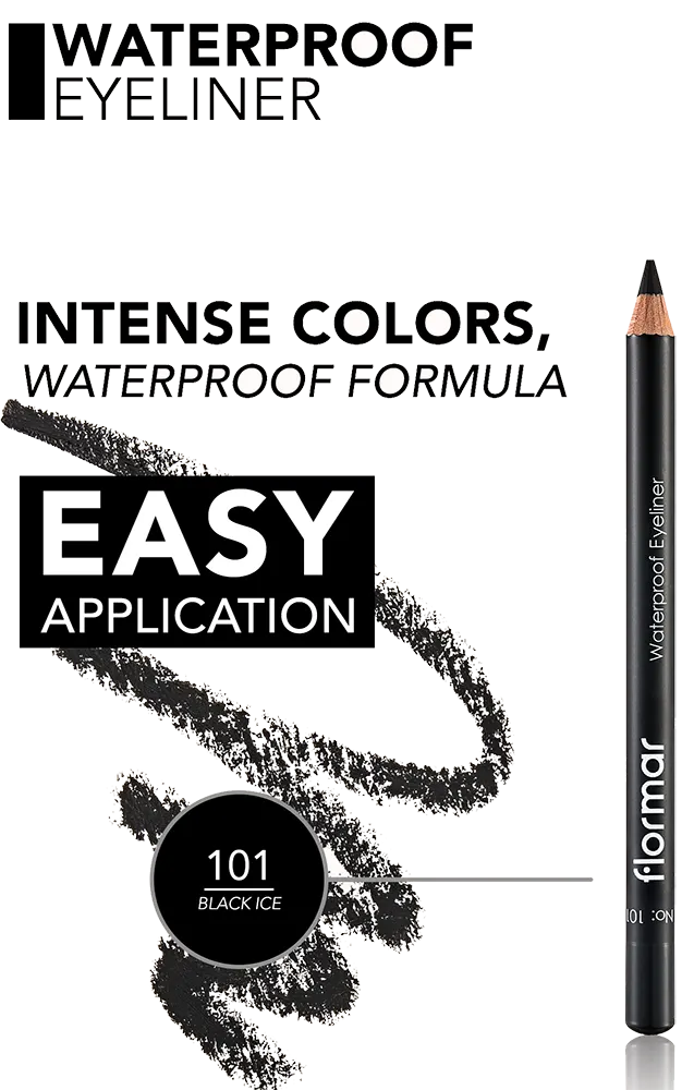 Flormar Waterproof Eyeliner, 101 Black Ice