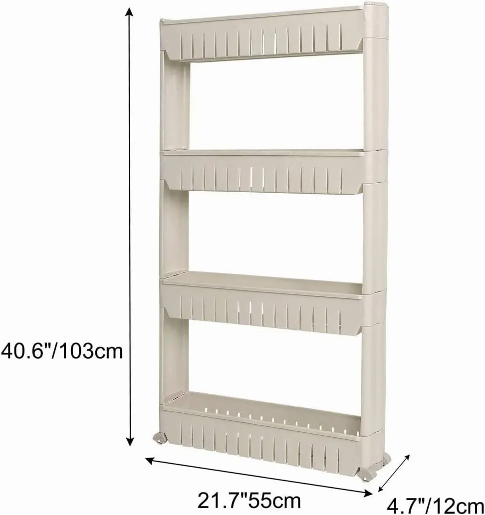 El Watania Kitchen Stand, Beige, 4 Tiers